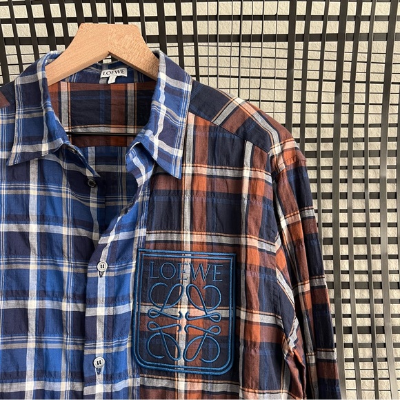 Loewe anagram plaid button down shirt - Picture 5 of 12